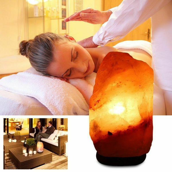 Himalayan Salt Lamp Natural Crystal Rock Shape Dimmer Switch Night Light 1-7 kg - Lets Party