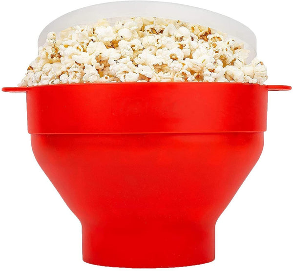 Microwave Silicone Popcorn Popper Maker Collapsible Bowl Hot Air Dishwasher Safe - Lets Party