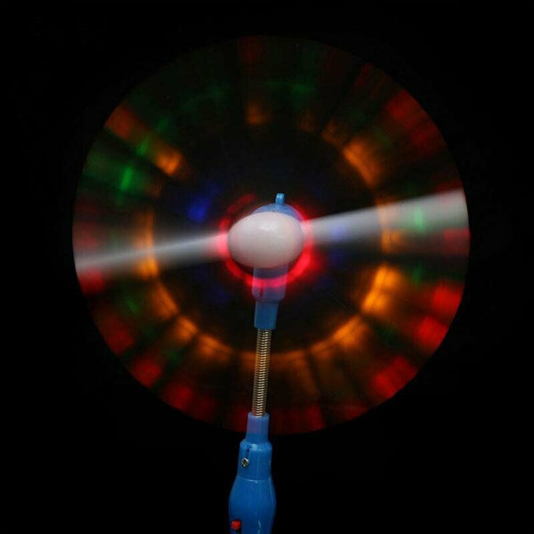 LED Flashing Windmills Light Up Rainbow Spinning Glows Toys Wand Pinwheel party - Lets Party
