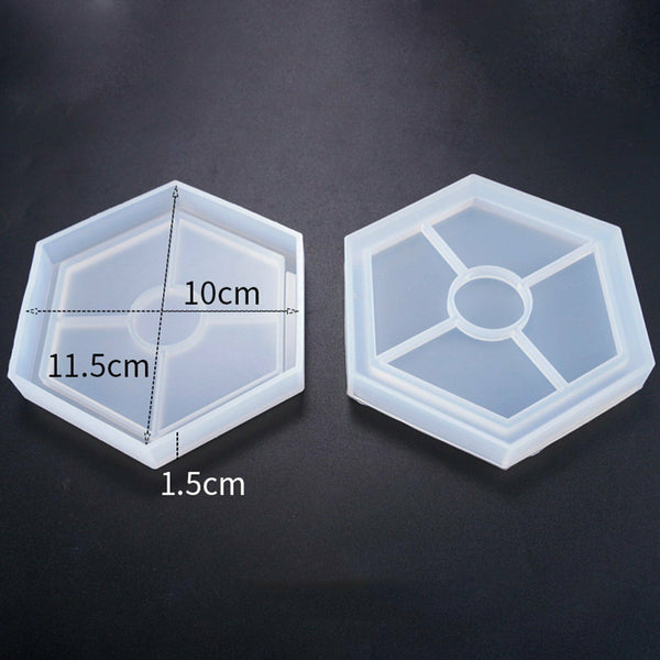 3 Styles Coaster Cup Mat Mold Silicone Mould for Craft DIY Epoxy Resin Casting - Lets Party