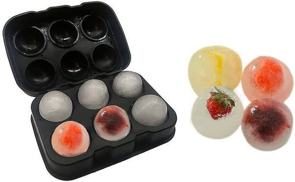 Black Silicone Ice Cube Trays Combo Round Ice Ball Spheres Ice Cube Tray Mold Mould - Lets Party