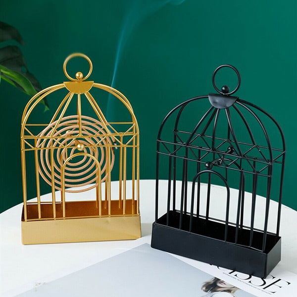 Mosquito Coil Holder Outdoor Birdcage Decor Burner Repellant Garden Mozzie Home - Lets Party