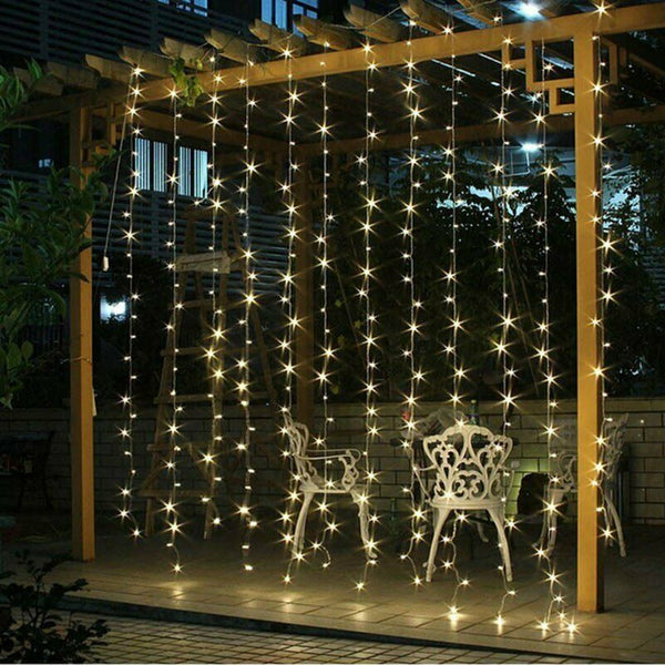 Waterfall LED Lights | Window Curtain Lights | Fairy Light Strings | Backdrop Wedding Decor