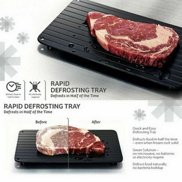 Defrosting Tray Natural Thawing Frozen Meat Rapid Metal Thawing Plate Board - Lets Party