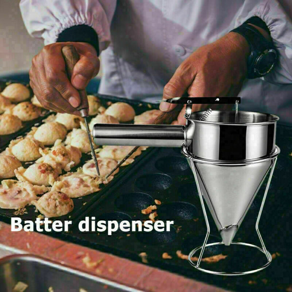 Stainless Steel Donut Cupcake Waffle Batter Funnel Pancake Dispenser Baking Tool - Lets Party