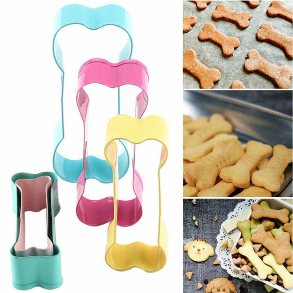 5Pcs Stainless Steel Dog Bone Cookie Cutter Biscuit Fondant Pastry Baking Tools - Lets Party