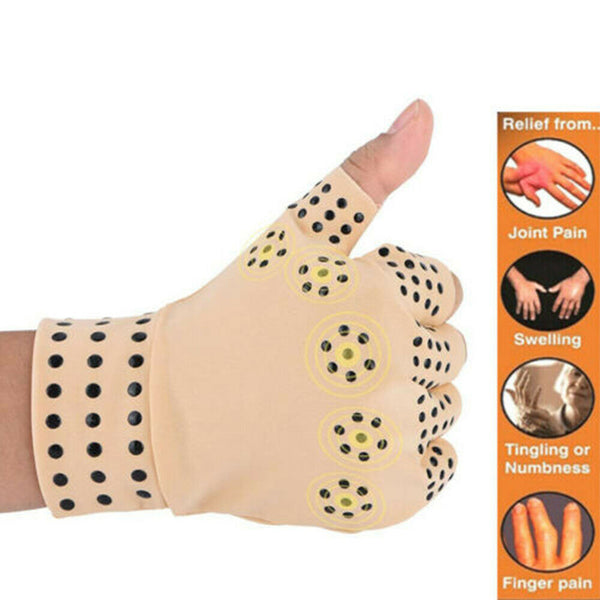 Magnetic Arthritis Compression Gloves Joint Finger Pain Relief Hand Wrist Brace - Lets Party