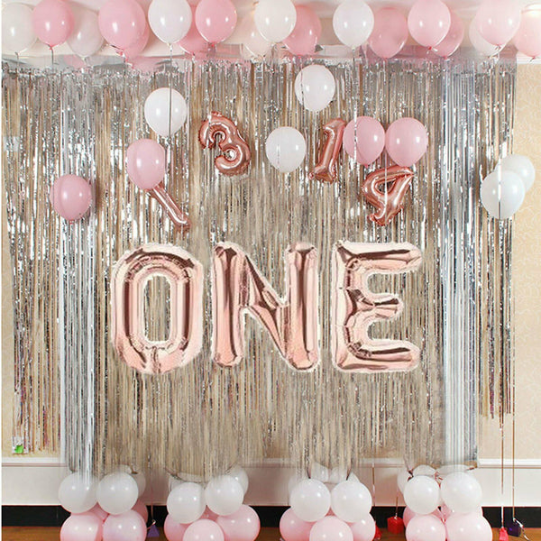 40cm Baby ONE Foil Helium Balloons Boy Girl Baby Shower Happy Birthday - Lets Party