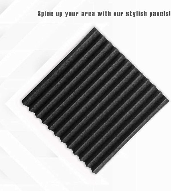 12PCS Studio Acoustic Foam Sound Absorption Proofing Tiles Panel Wedge - Lets Party