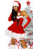 Deluxe Ladies Christmas Santa Costume Womens Mrs Claus Helper Fancy Dress + Hat - Lets Party