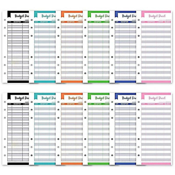 24 Pieces A6 Binder Budget Sheets Fit Budget Cash Envelope Binder Budget AU