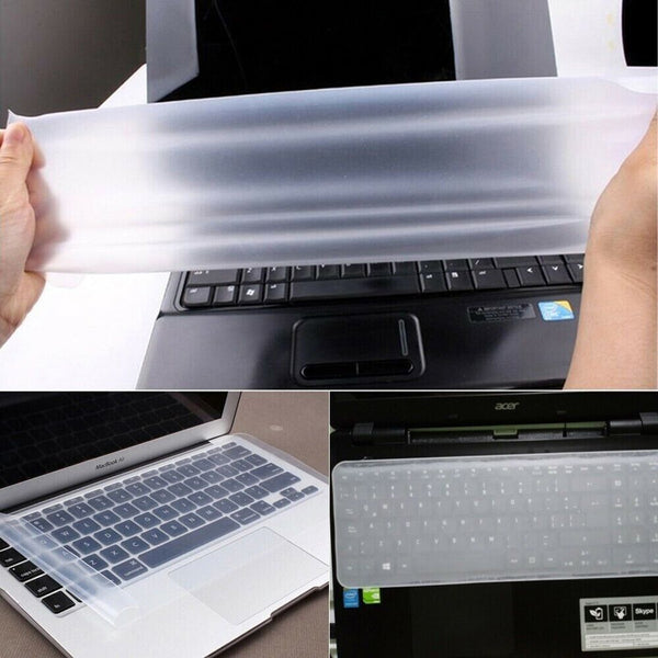 3x Universal Waterproof Transparent Silicone Laptop Keyboard Cover Dust Proof Cl