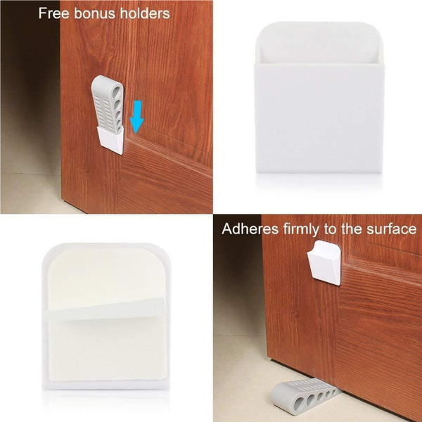 3Pcs Rubber Door Stopper Wedge Jammer Stoppers Heavy Duty NEW Door Stop Security