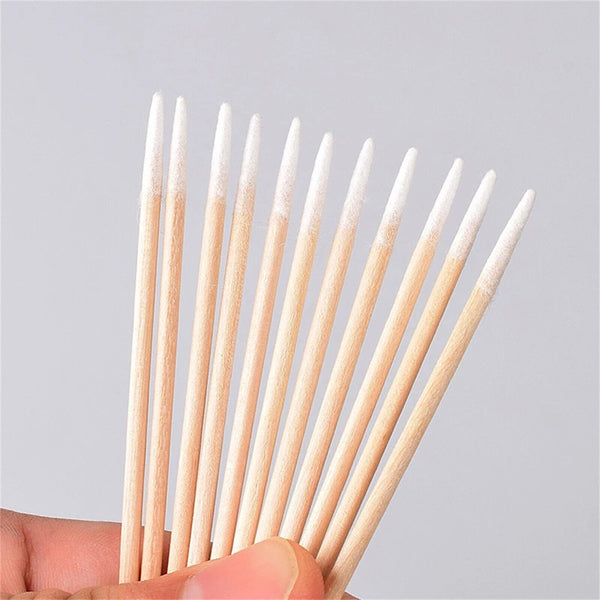 500PCS Sharp Pointed Cotton Swabs Applicator Tips Wooden Sticks Makeup Tools New