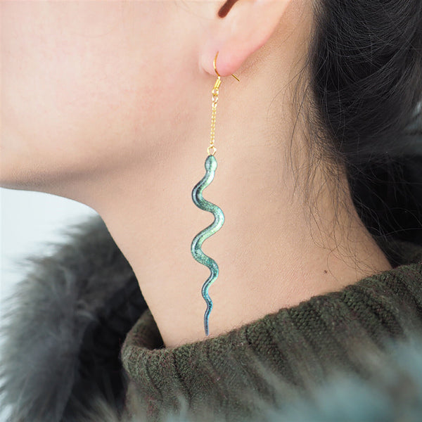 2x Silicone Snake Earring Resin Epoxy Mold Jewelry Pendant Eardrop Casting Mould