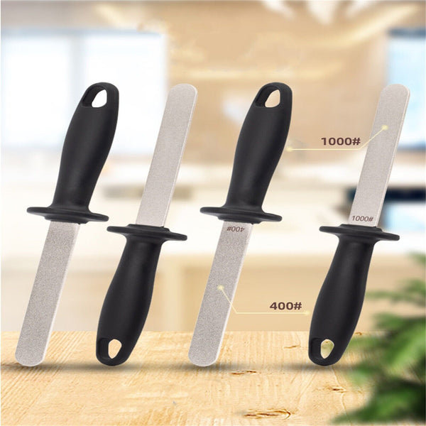 UP 2X 400#/1000# Diamond Knife Sharpener Rod Kitchen Sharpening Steel Household