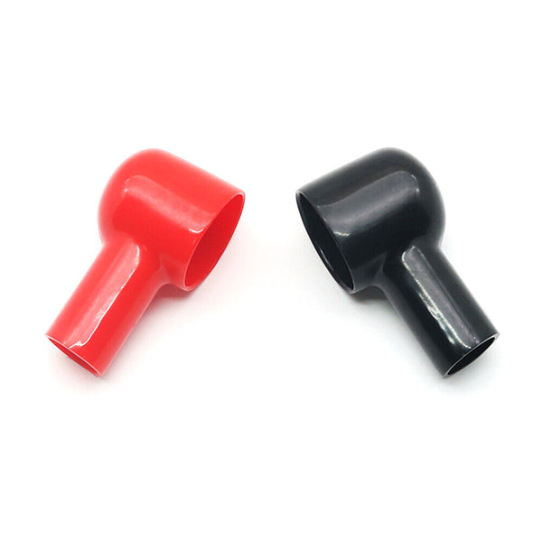 Battery Terminal Insulating Rubber Protector Covers 14mm x 6mm Red Black 5 Pairs