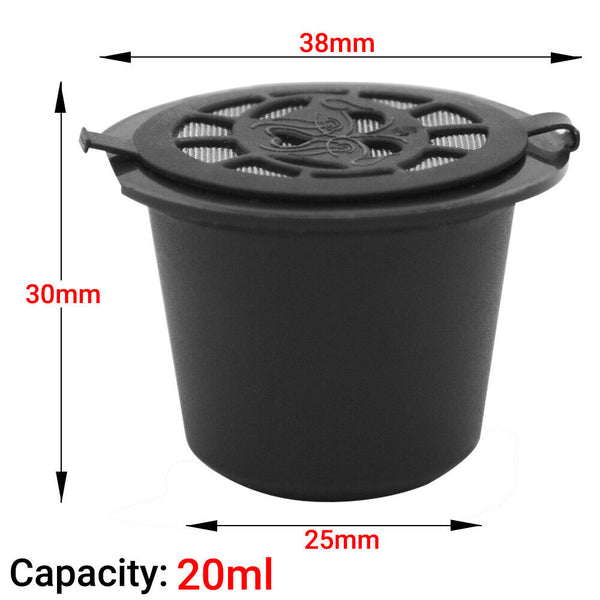 5pcs Refillable Reusable Coffee Filter Capsule Pods For Nespresso Maker Machine