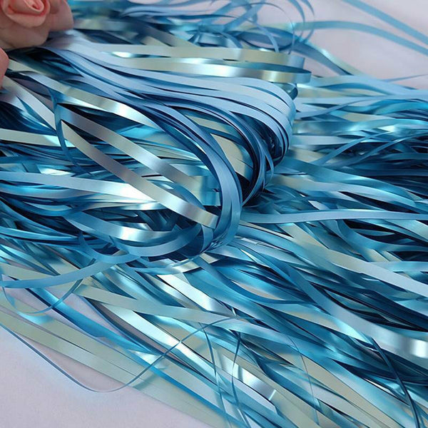 2M Matt Foil Metallic Fringe Tinsel Curtain Backdrop Door Wedding Birthday Party