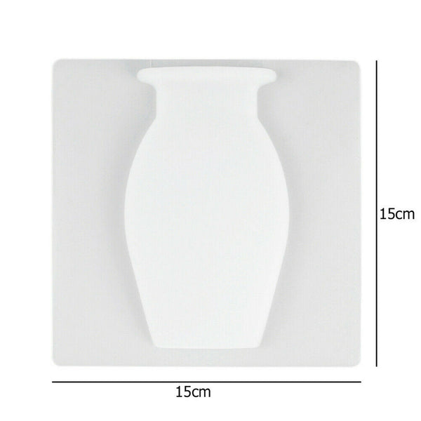 Stick-on Silicone Vase Flower Pot Wall Mounted for Bedroom Kitchen Decora