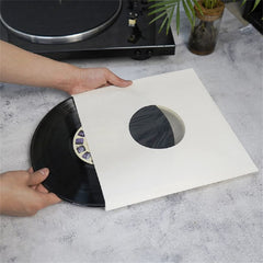20PCS Vinyl Record Sleeves 12" Inner Vinyl Record Sleeves White Paper singles AU