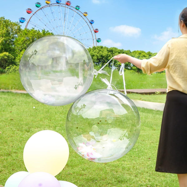 5x 25-90cm Clear Round Giant Jumbo Bobo Bubble Balloon Party Wedding Birthday AU