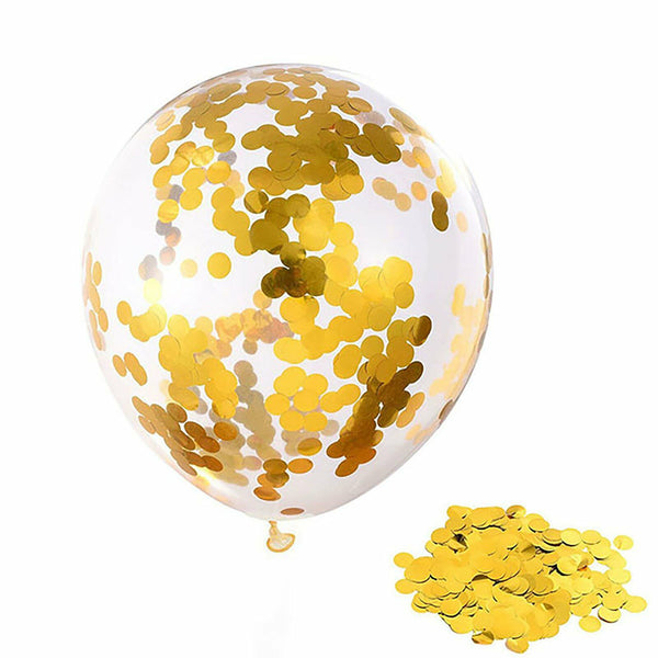 Up50x Gold Confetti Balloon Latex Standard Retro Balloons Wedding Birthday Party