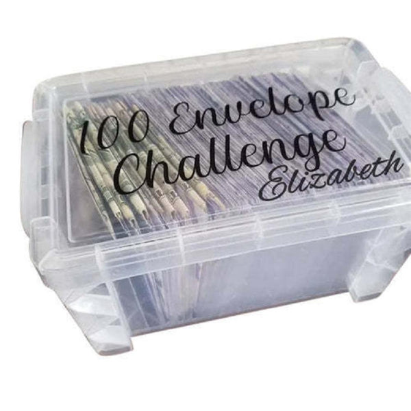 100 Envelope Challenge Box Set Savings Challenges Budget Box with Cash Envelopes