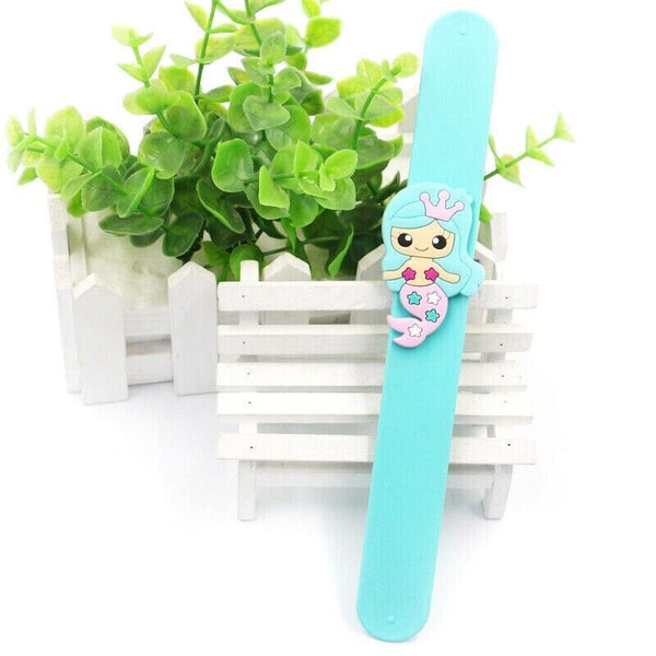 1-6pcs Mermaid Slap Band Bracelet Set Party Supplies Girls Birthday Gifts