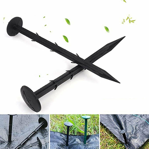 Grass Pegs Lawn Turf Weed Mat Plastic Pins Stakes Anchor Lawn Sod Fasten