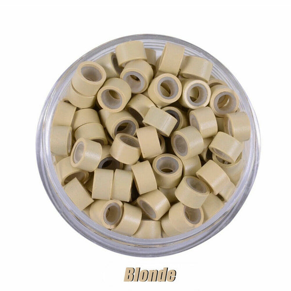 Hair Extension Micro Rings Beads 200-400x Silicone Lined MicroBead 5 x 3mm Links
