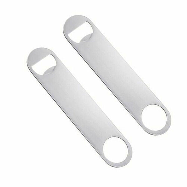 Stainless Steel Speed Bottle Opener Bartender Flat Bar Blade Cap Can Beer Drink