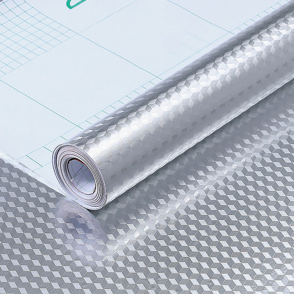 Rolls Oil Proof Foil Sticker Wallpaper Kitchen Wall Self Adhesive Waterproof