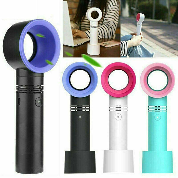 Portable Bladeless Hand Held Cooler Fan USB No Leaf Handy Summer Fan  - Lets Party