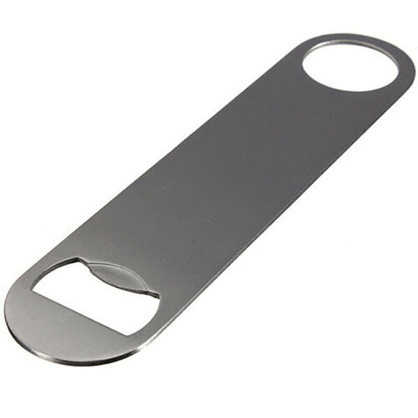 Stainless Steel Speed Bottle Opener Bartender Flat Bar Blade Cap Can Beer Drink