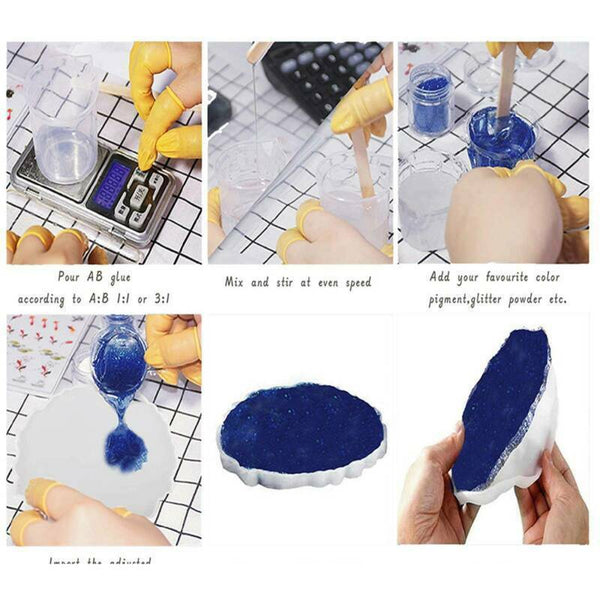 4/8X Resin Coaster Molds Coaster Epoxy Molds Silicone Resin Molds for Making New