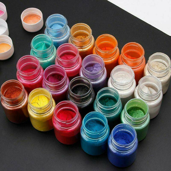 8PCS Mixed Mica Powder Epoxy Resin Dye Pearl Natural Mica Pigment Mineral Powder