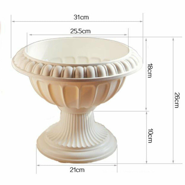 4X Decorative Roman Column Pillars Pedestal + 4x Flower Pots Wedding Party Decor