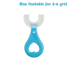 U Shaped Toothbrush for Kids - Silicone Whole Mouth Brush 2-12yr