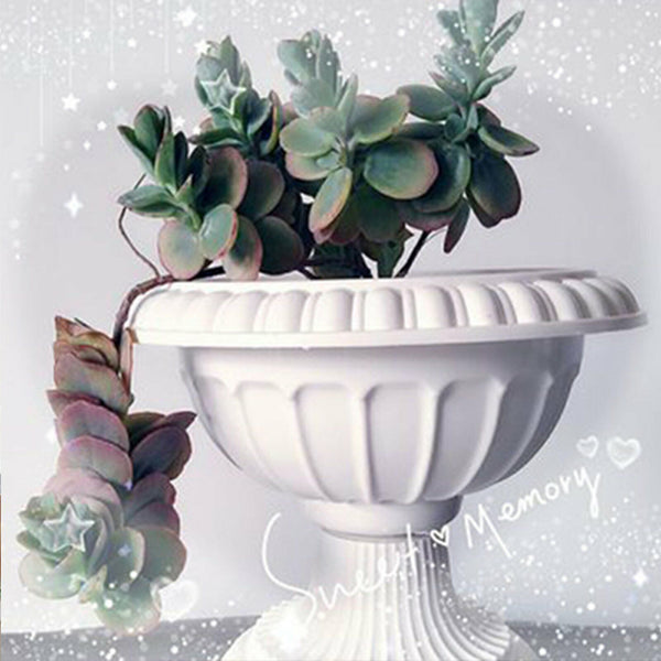 4X Decorative Roman Column Pillars Pedestal + 4x Flower Pots Wedding Party Decor