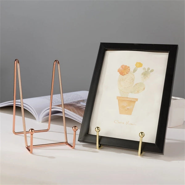 Iron Display Stand Dish Rack-Plate Bowl Picture Frame Photo Book Pedestal Holder