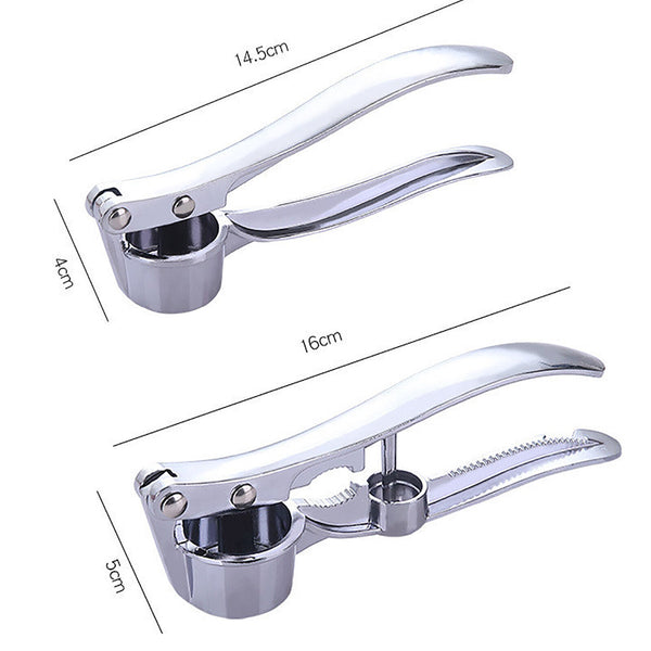 Garlic Press Crusher Stainless Steel Tool Kitchen Squeezer Masher Mincer 2PCS