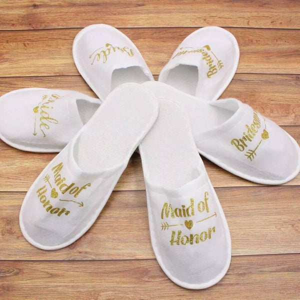 BRIDAL Slippers Bridesmaid Wedding Bride Slippers Maid of Honour (High Quality)