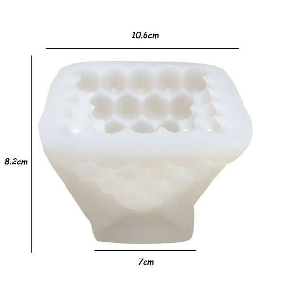 2PCS Soy Non-Stick Spherical Silicone Pyramid Candle Mold DIY Plaster Mould Craf