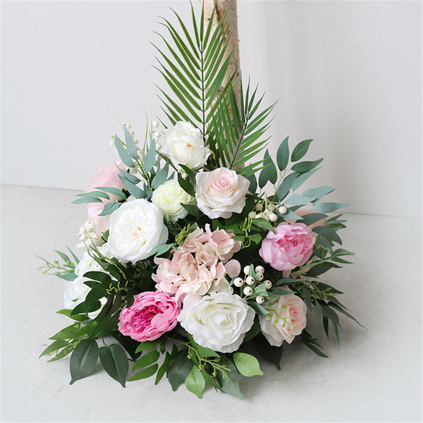 4PCS Set Artificial Flower Runner Arrangement Panel Wall Rose DIY Wedding Party