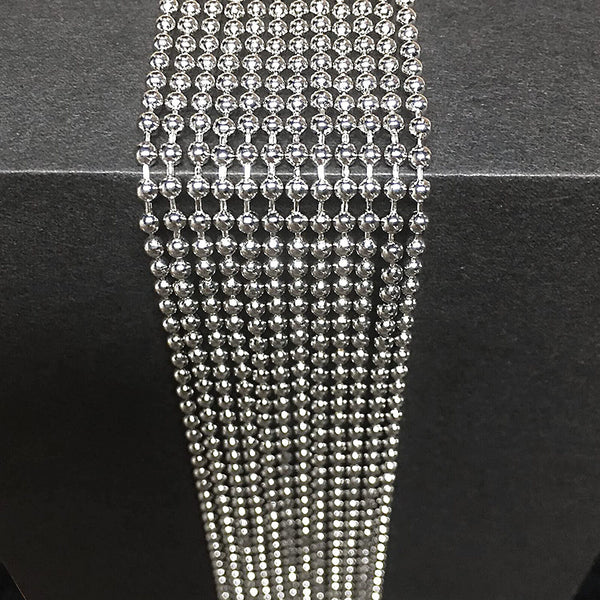 1/2/5/10M STAINLESS STEEL SILVER Roller Vertical Roman Blind Control Chain Cord