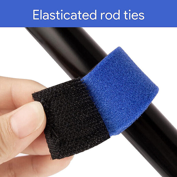 10PCS Fishing Rod Tie Strap Tackle Wrap Band Pole Holder Fastener Fishing Tools