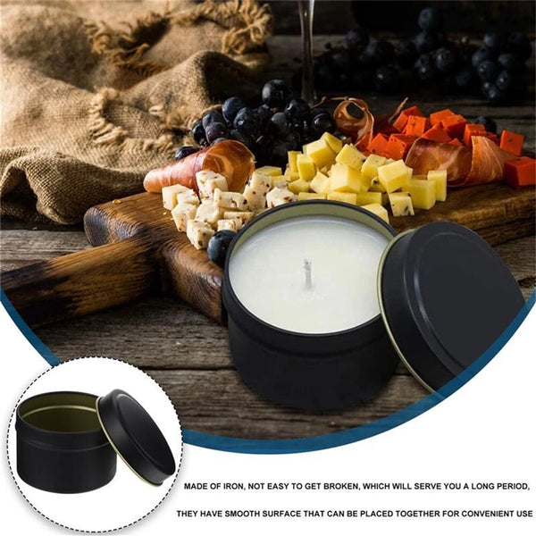 16X 100ml Candle Making Tins Candle Jars Metal For Wax Soy Making Container Box