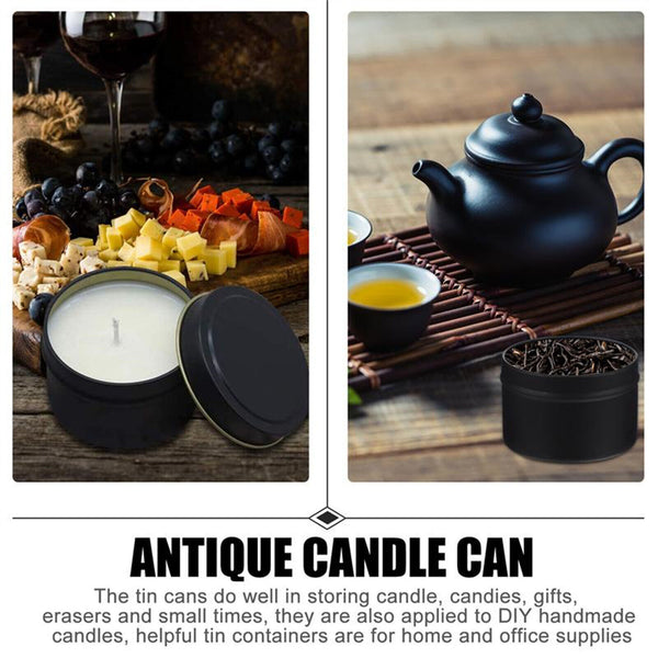 16X 100ml Candle Making Tins Candle Jars Metal For Wax Soy Making Container Box