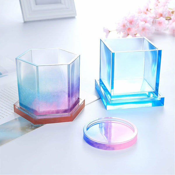 10PCS Resin Casting Molds Silicone Mold Pendant Tray Jewelry Mould Craft Kit New